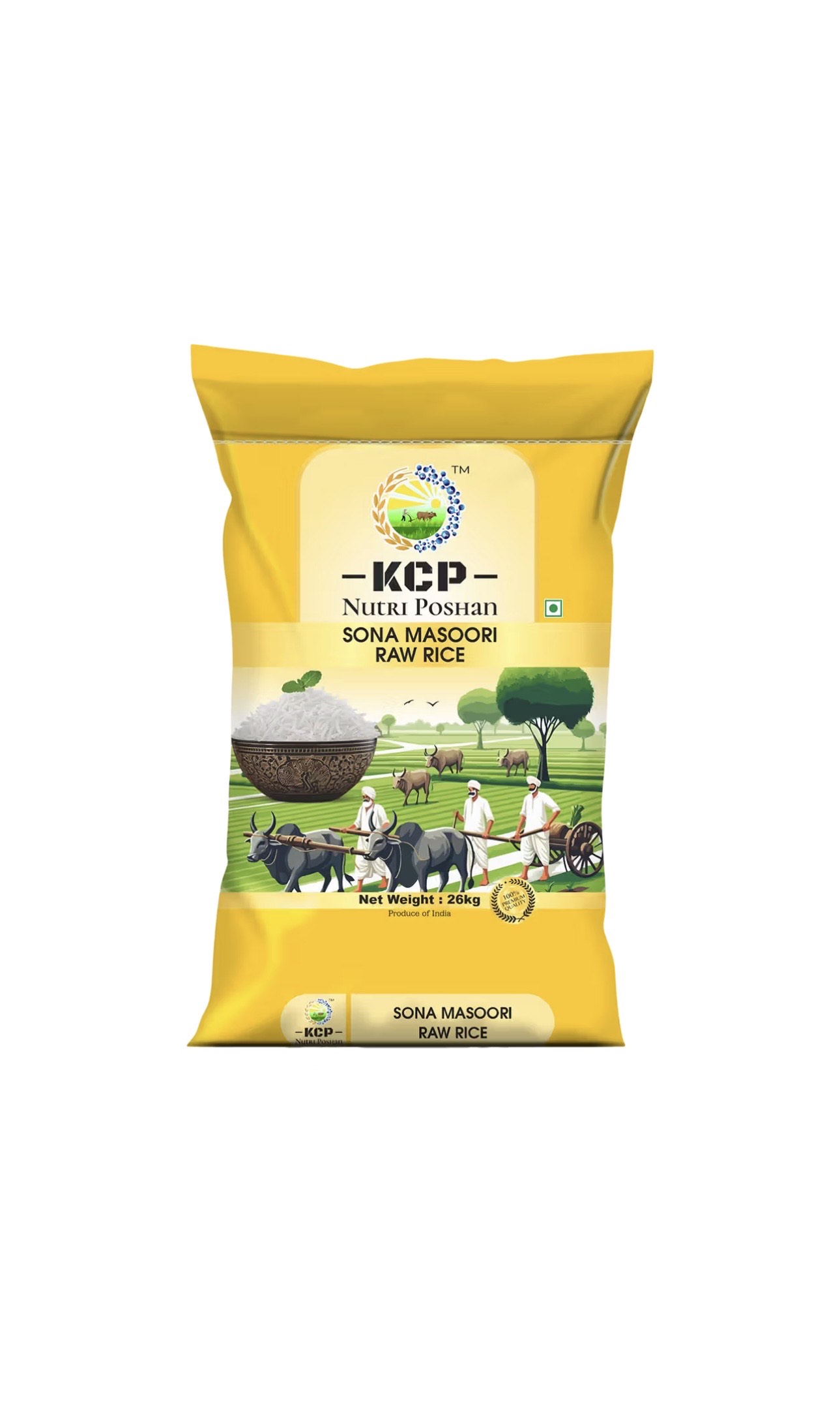 KCP Nutri poshan Sona Masoori / BPT Raw Rice 26 kg