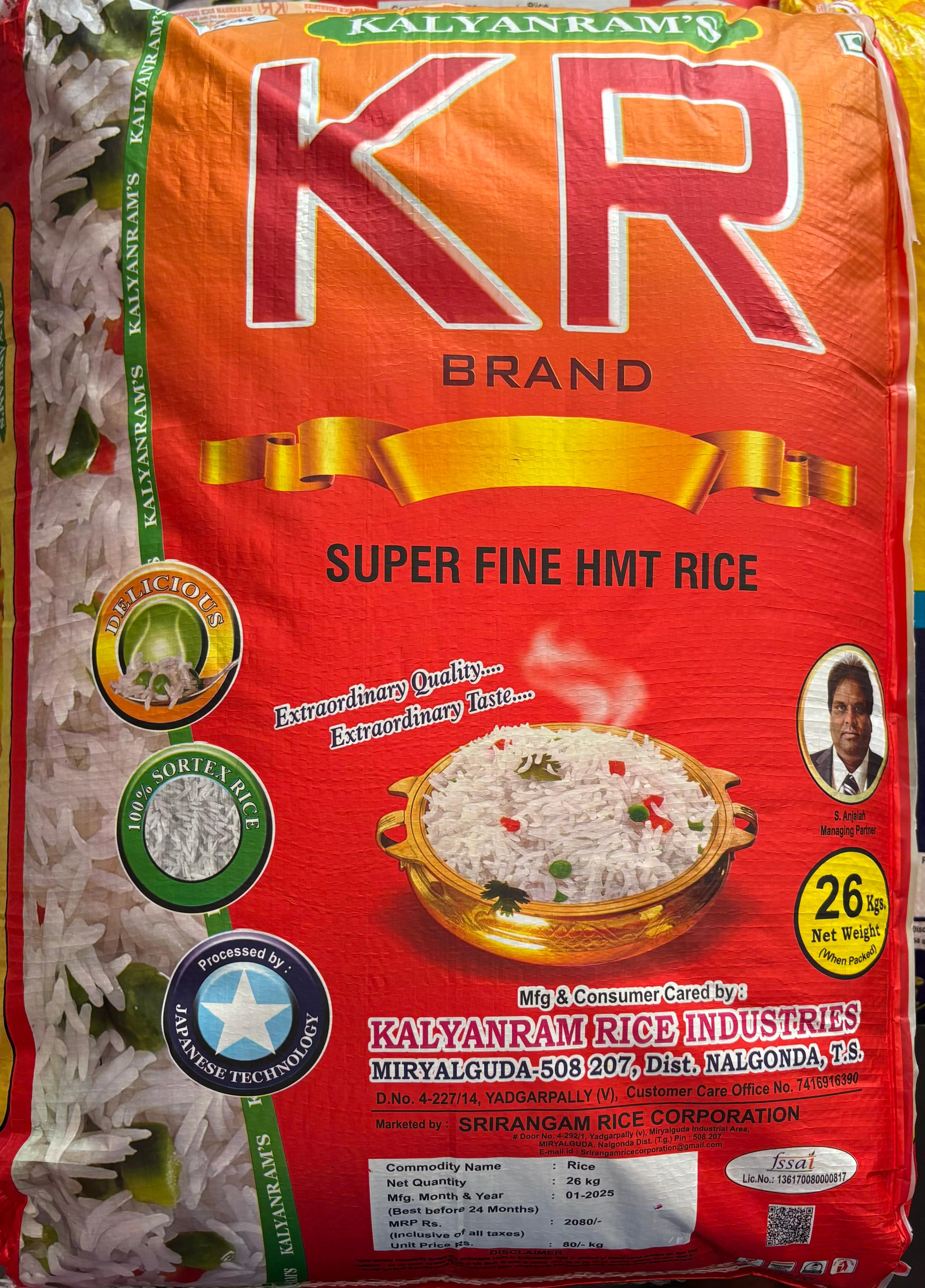 KR Super Fine HMT Rice 26 KG
