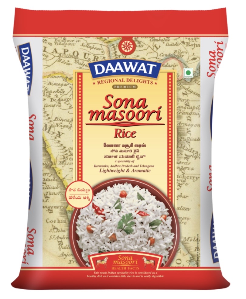 Daawat Sona Masoori Raw Rice 26 KG