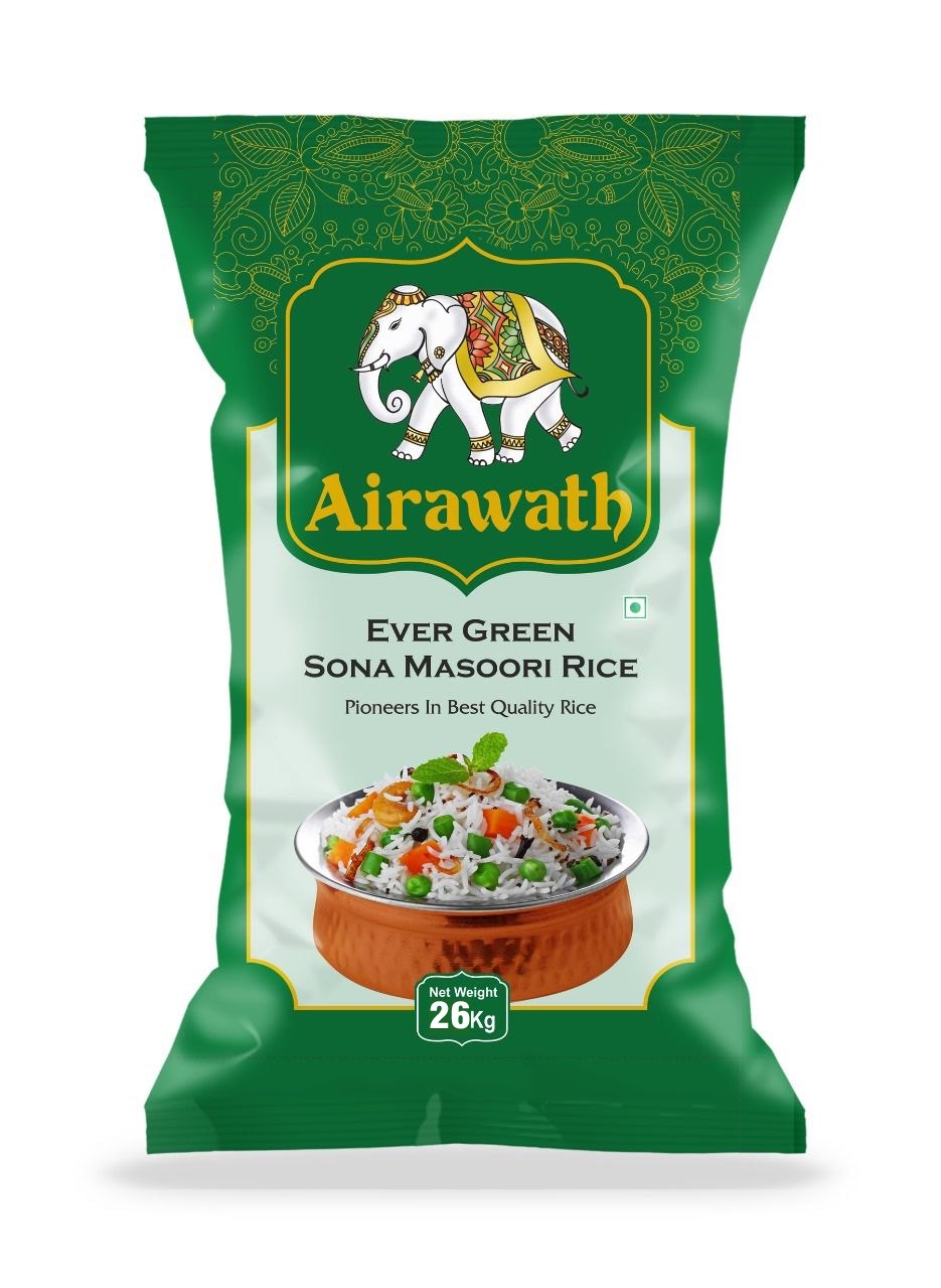 Airawath Ever Green Sonamasoori Steam Rice 26 kg