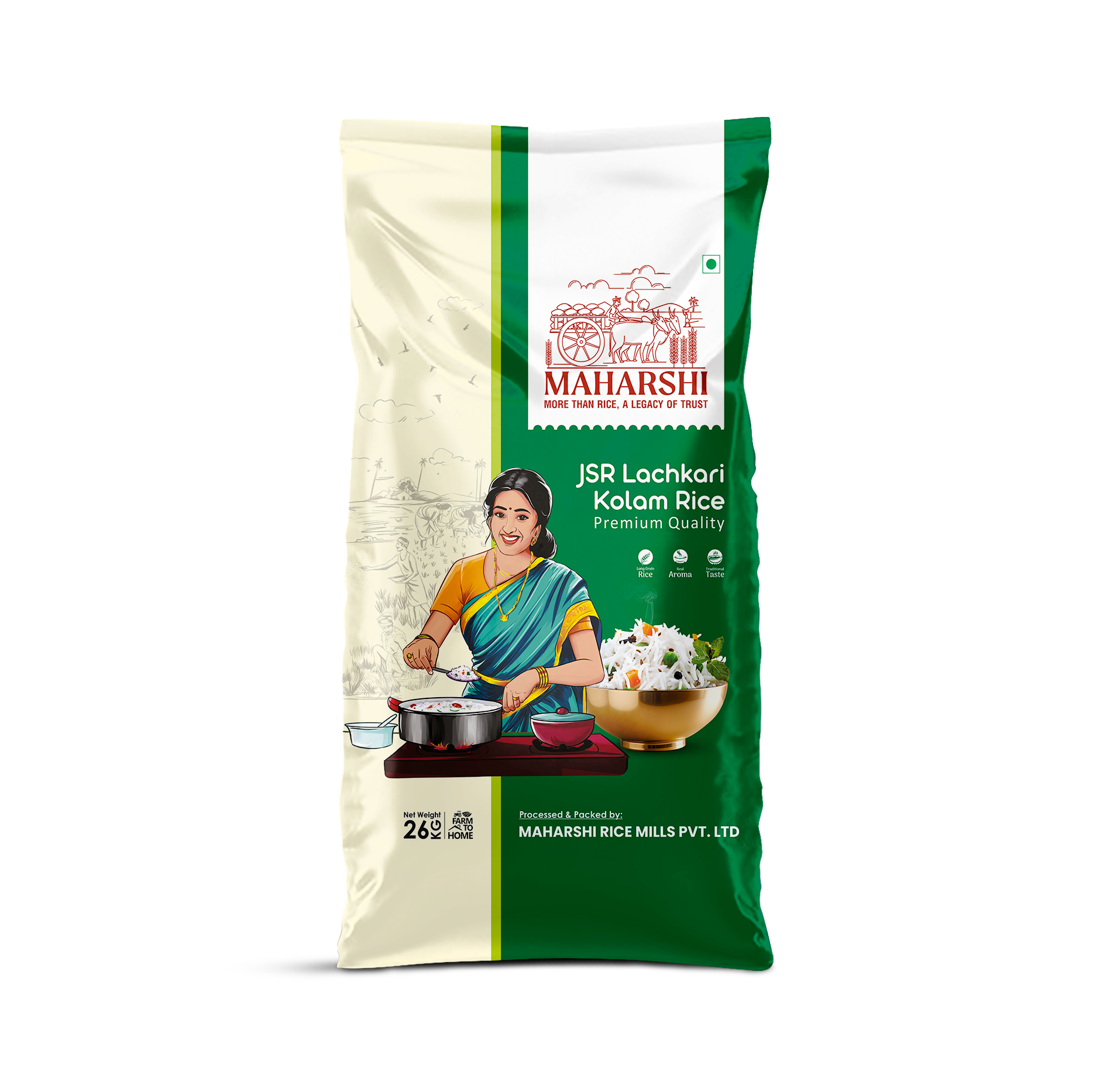Maharshi JSR Raw Double Old Rice 26Kg