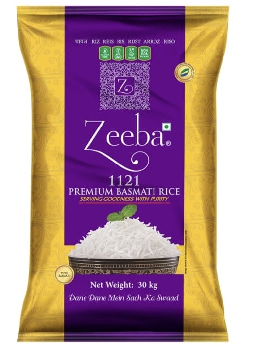 Zeeba 1121 Premium Basmati Rice 30 Kg 